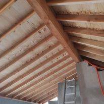 Wood roof construction