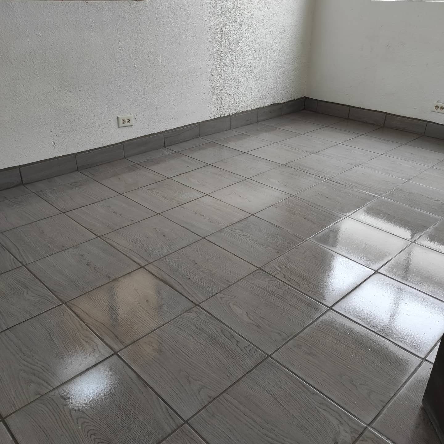 Ceramic floor installation